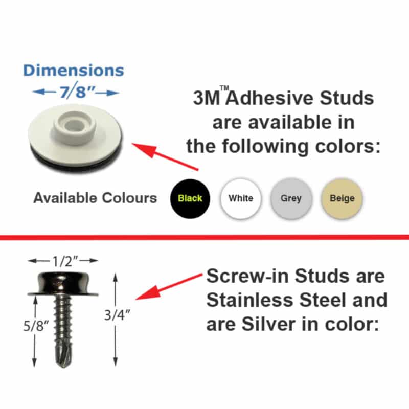 EZ Snap adhesive studs and snap fasteners