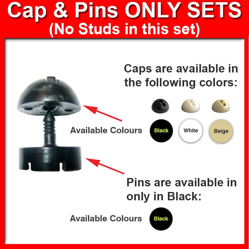 Extra EZ Snap® CAPS and PINS ONLY (NO STUDS)