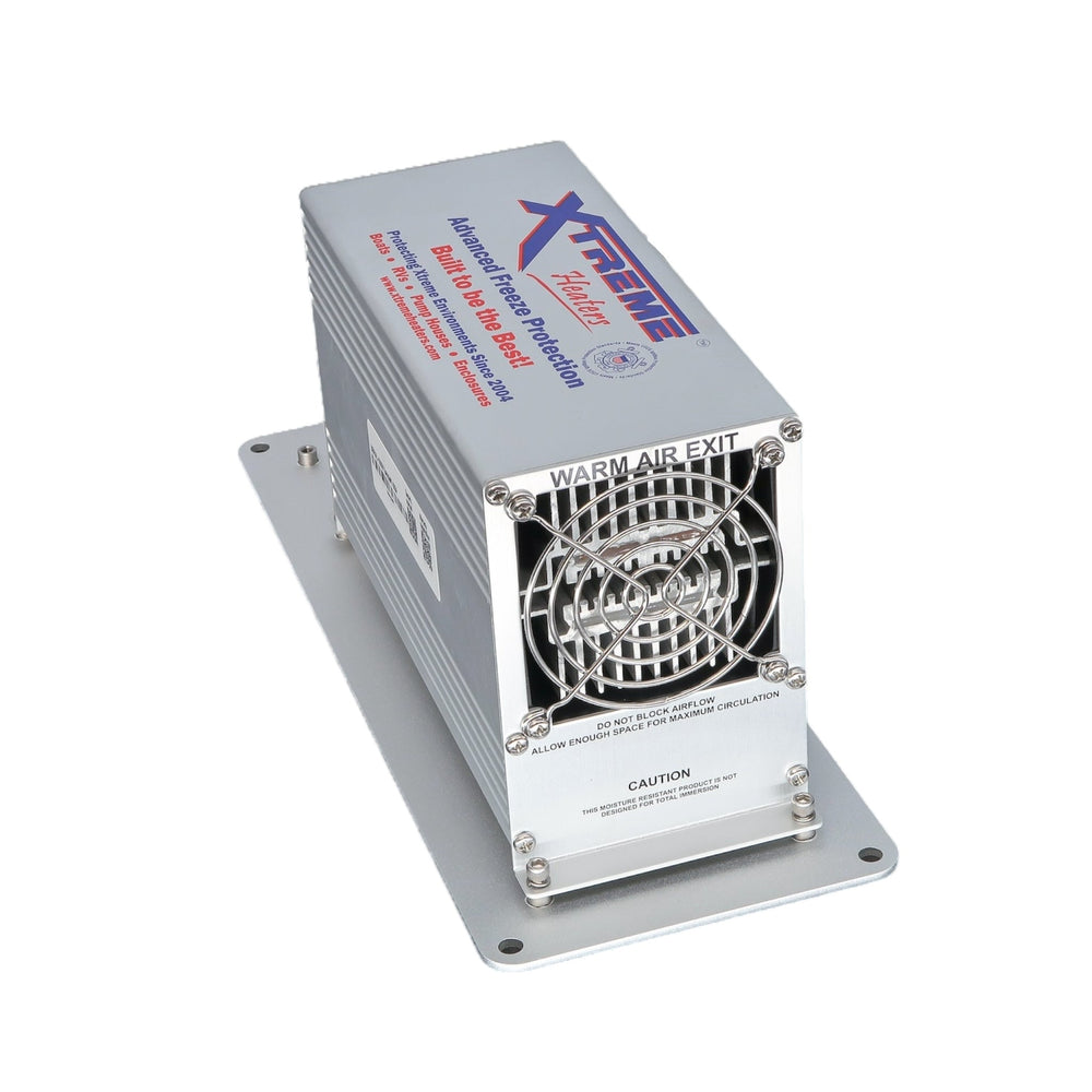 Xtreme Heaters mounting bracket, back view with screws