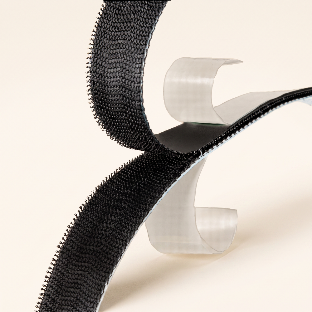 Gecko Velcro hook-and-loop strip with clear adhesive backing