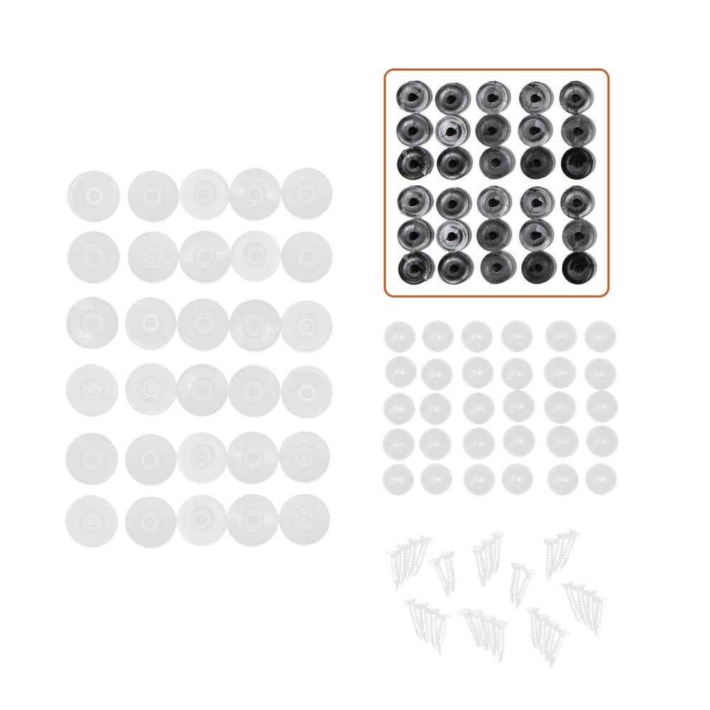 EZ Snap snap pins highlighted in a full snap set; the faded studs, caps and screws are not included
