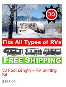 30 Foot Length – RV Skirting Kit