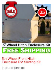 5th Wheel Front Hitch Enclosure RV Skirting Kit