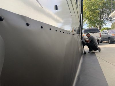5th Wheel Skirting Review Photos from Darrell _ Cherie Install