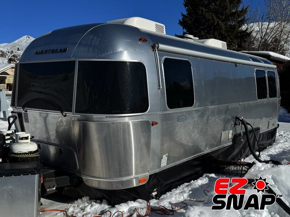 EZ Snap Airstream RV Skirting Review Photos from J Petzinger Front