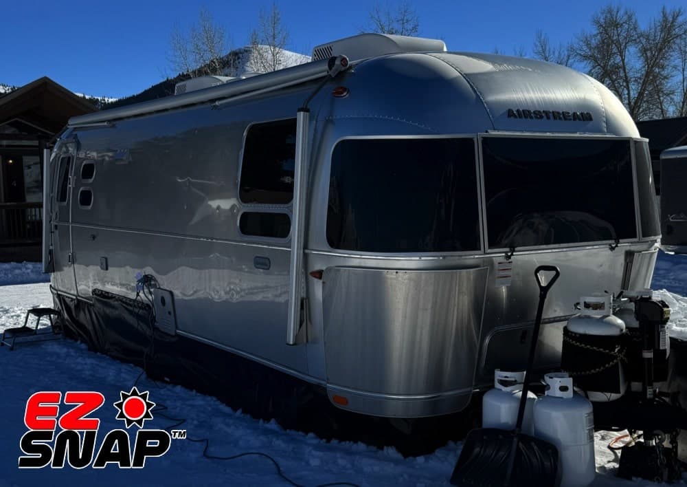 EZ Snap Airstream RV Skirting Review Photos from J Petzinger