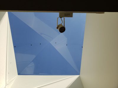 EZ Snap Commercial Skylight Blackout Shade Review from Mark Bird Before Install Inside
