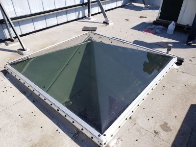 EZ Snap Commercial Skylight Blackout Shade Review from Mark Bird Before Install Outside