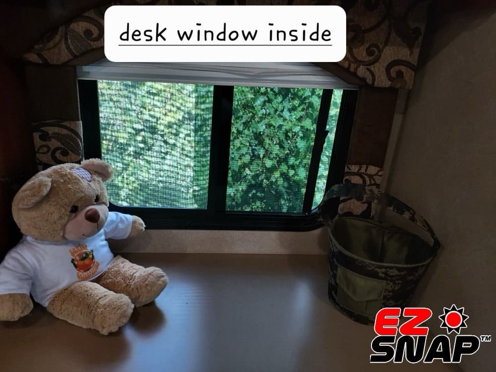 EZ Snap RV Shade Review Photos from L Stevens Desk Inside