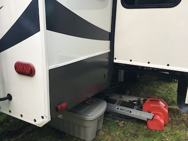 EZ Snap RV Skirting Review Photos from Ryan Campbell 3M Fasteners Installed on Slideouts