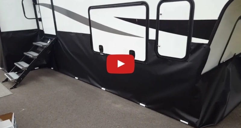 EZ Snap RV Skirting Review Videos from Cindy M Stairs Storage Doors Trimmed