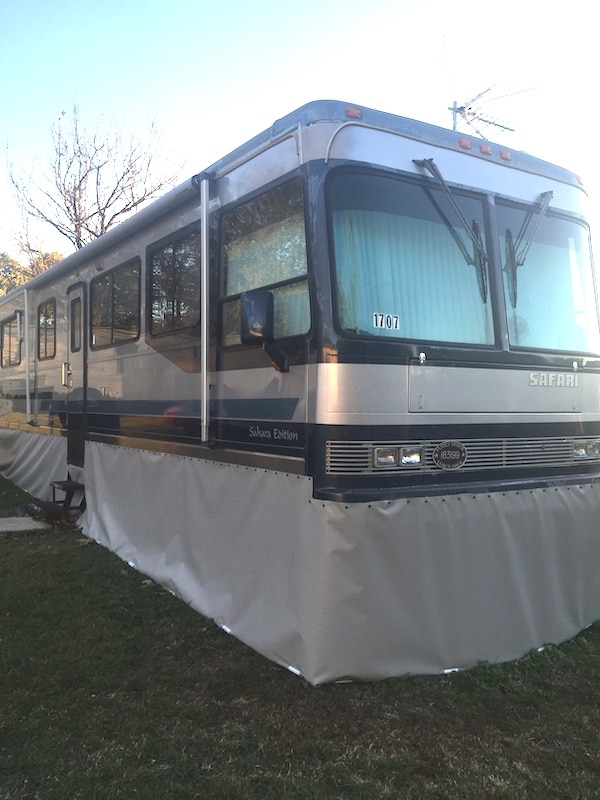EZ Snap Review Class A Motorhome Skirting Photo from Dodge