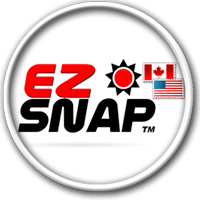 EZ Snap logo CanUS flags in Circle