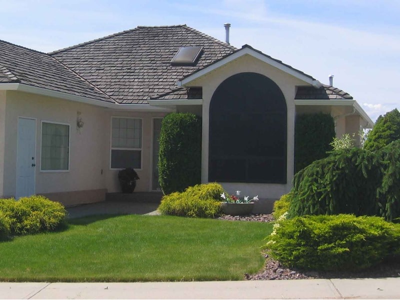 EZSnap Exterior Shades on Arched Window