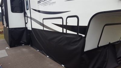 Fifth Wheel Skirting Review Photos from Cindy M Skirting Over Storage Doors