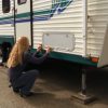 Measuring stud placement for EZ Snap RV Skirting