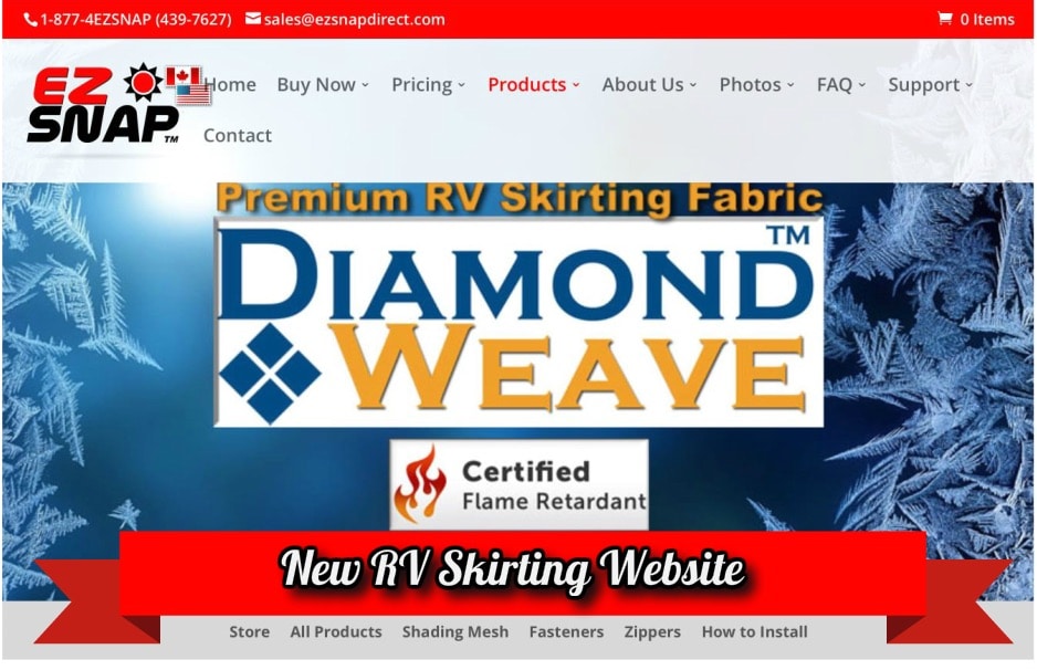 New RV Skirting Website