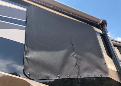 Waterproof RV Door Window Shade Cover With All Terrain Wheels