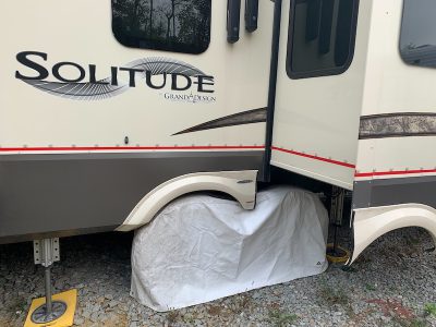 RV Skirting Review Photos from Audra B 3M Adhesive