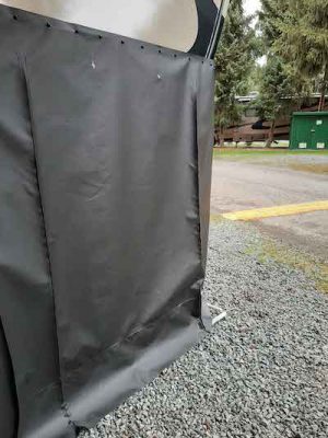 RV Skirting Review Photos from R Jolicoeur Hitch Enclosure
