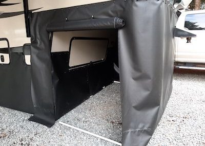 RV Skirting Review Photos from R Jolicoeur Zipper Open