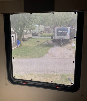 RV Sun Shade Review Photos from G Bradley Inside View