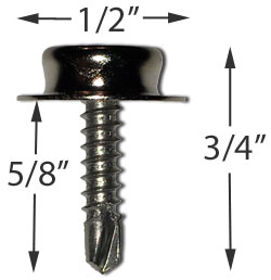 25 convertible self drilling snap fastener 3/8 studs Ford #10 x 5/8 long DOT USA 
