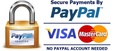 Secure Credit Card Payments by Visa & MasterCard