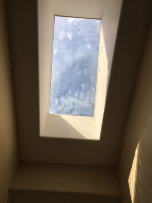 Skylight Inside View with AirFlow Spacers Installed