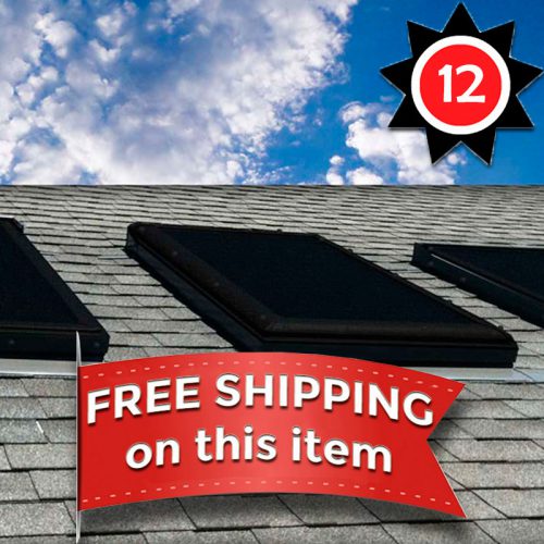 EZ Snap Exterior Skylight Sun Shade Covers for Houses 12 Foot kit