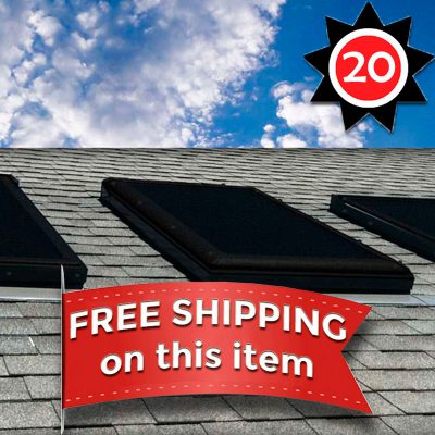 EZ Snap Exterior Skylight Sun Shade Covers for Houses 20 Foot kit