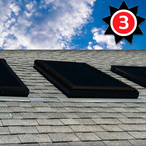 EZ Snap Exterior Skylight Sun Shade Covers for Houses 3 Foot kit