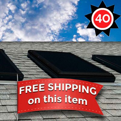 EZ Snap Exterior Skylight Sun Shade Covers for Houses 40 Foot kit