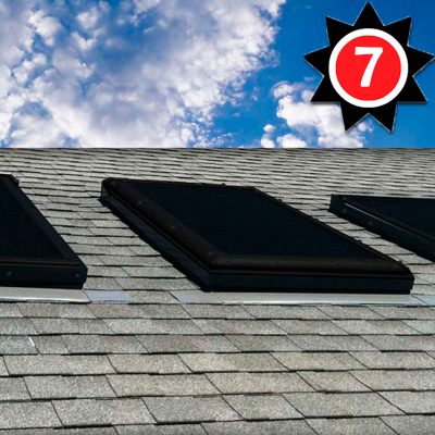 EZ Snap Exterior Skylight Sun Shade Covers for Houses 7 Foot kit