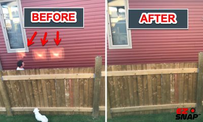 Stop Melted Siding with Window Shades Review Photos from Brad W Before and After EZ Snap