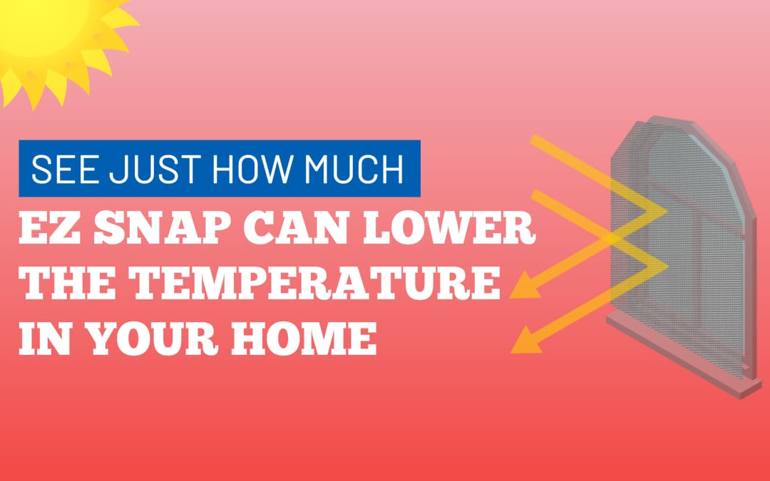 See how much EZ Snap window shade can lower the temperature in your home