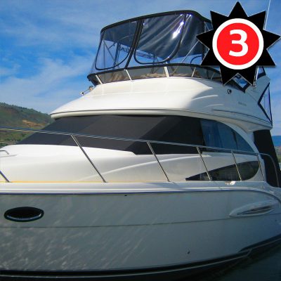 EZ Snap Exterior Yacht and Boat Sun Shade Covers for all boats styles 3 Foot kit